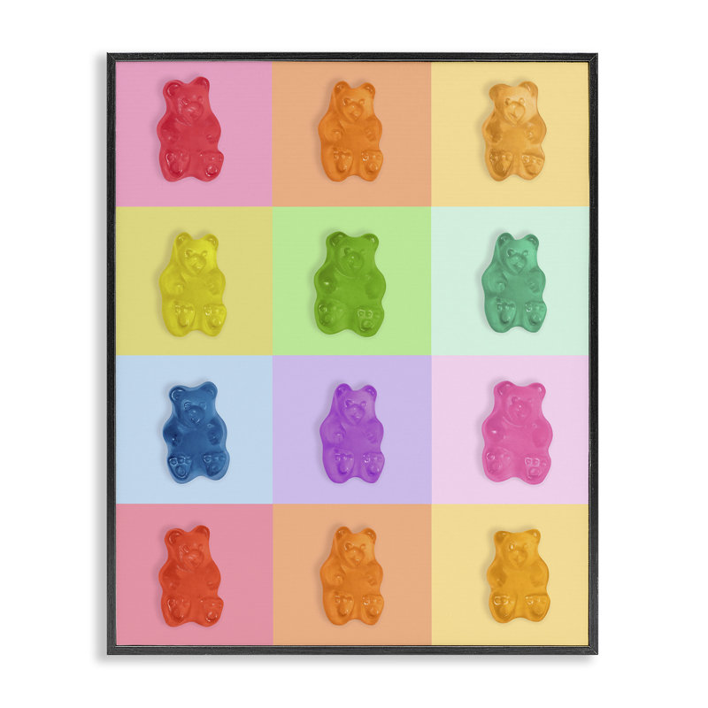 Giclée encadrée arc-en-ciel par Candy Bears, design par Lish Creative, H 14 po x l 11 po, Giclée encadrée noir minuit