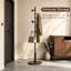 Porte-manteau sur pied, base en bois massif (noir)