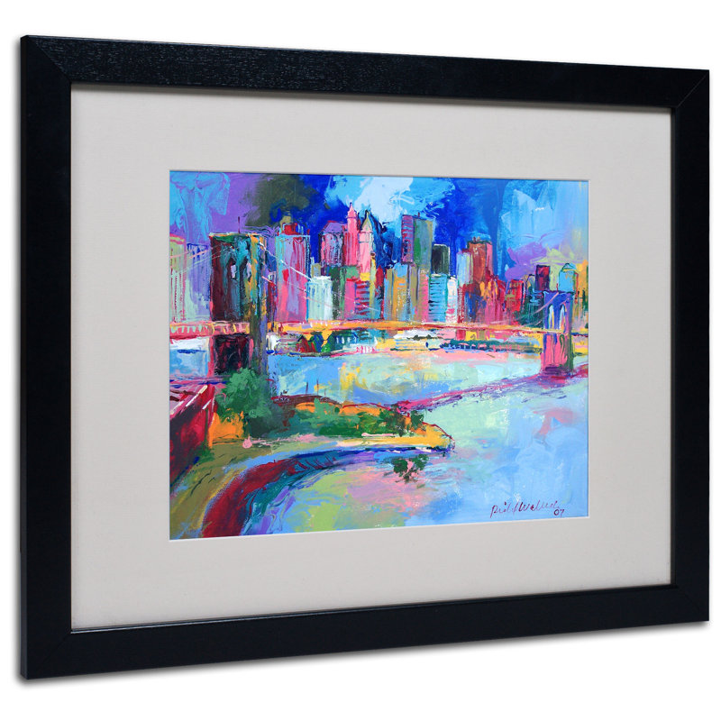 Beulaville «Brooklyn», reproduction d'art sur toile encadrée, H 16 po x l 20 po x P 0,5 po, Noir