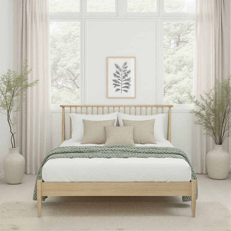 Solid Wood Bed, Kingsize (5')