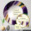 Prebe mauve, vert et or Bold Strokes II - miroir mural abstrait-99568765