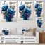 " Vibrant Blue Flower Bouquet I "-67777115-67777063