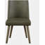 Chaise d'appoint en cuir synthétique Velen gris avec grain de bois de chêne gris (ensemble de deux pièces)