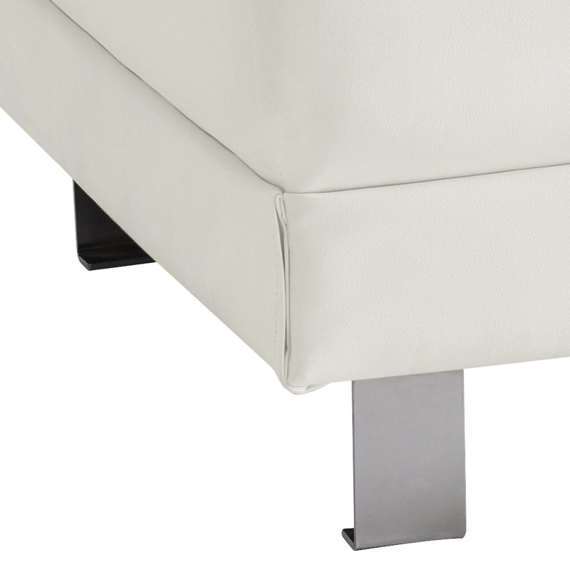 Riveredge Ottoman, White, White