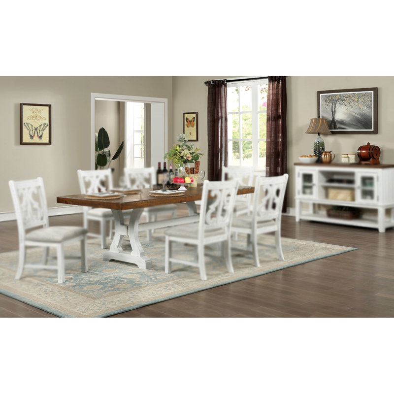 86" W Rustic Dining Table, Brown
