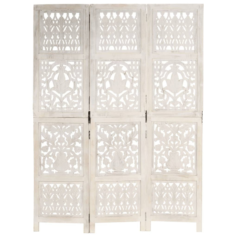 Blondell 165cm H Folding Room Divider, White, 3