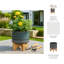 Jardinière en grès avec support en bambou Clingmans - Design moderne et élégant, matériaux de haute qualité-683366244-683406272