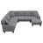 100% polyester gris foncé est en rupture de stock