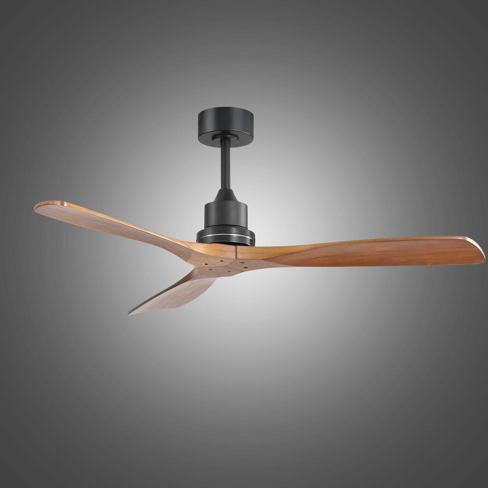 Nicola 52" Ceiling Fan, Brown/Black