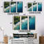 Plage relaxante vue aérienne V - Art mural plage-668358165-668358166