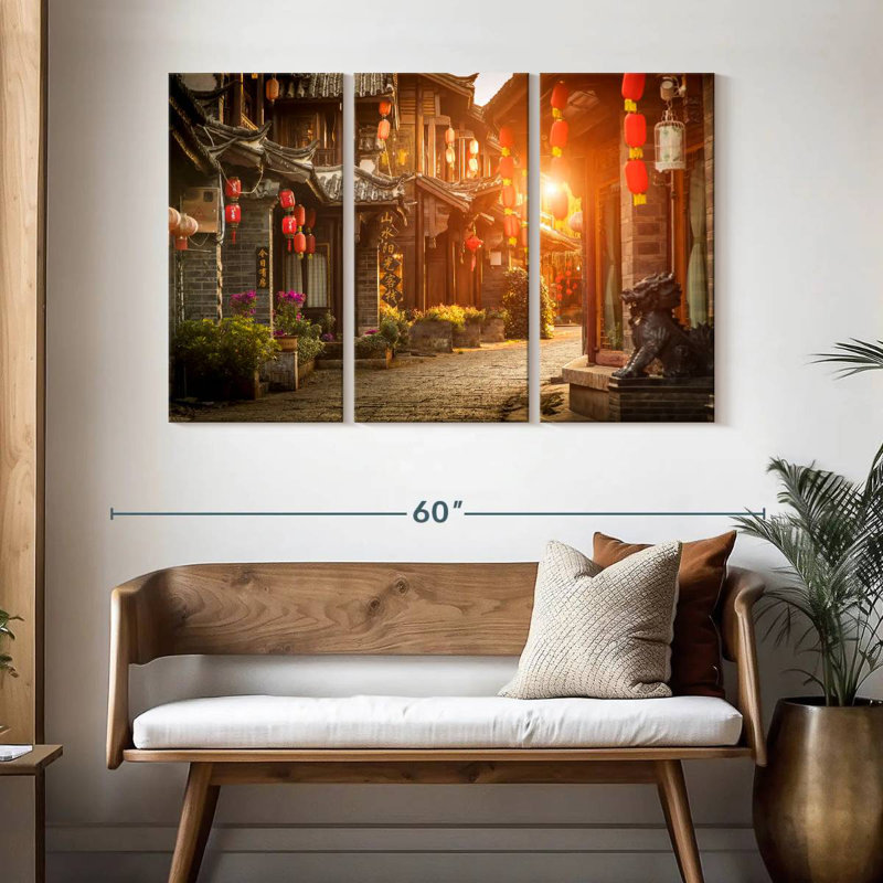 Vieille ville de Sebbie, Lijiang, H 32 po x l 50 po