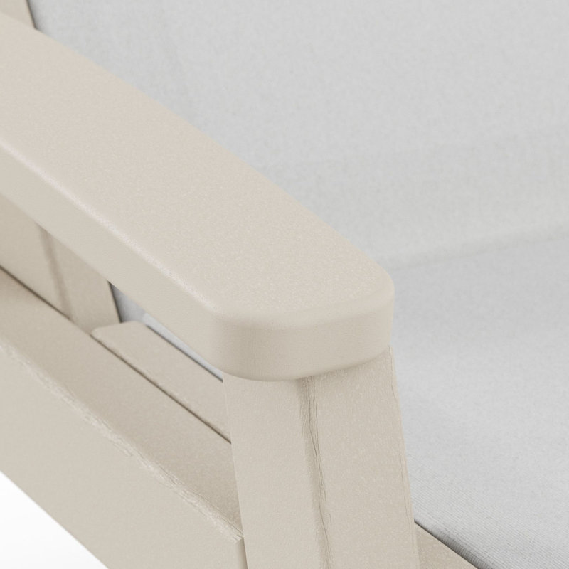 Chaise longue POLYWOOD Coastal, Blanc, Sable