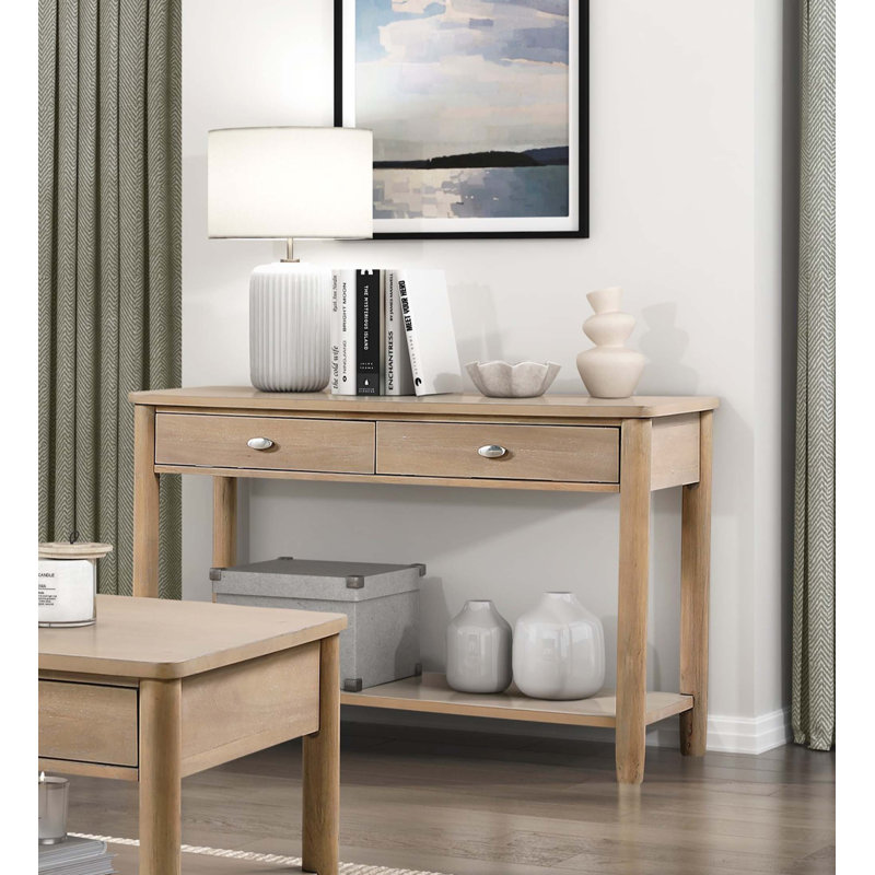 Mobilier de salon classique 1 pièce avec 2 tiroirs et tablette ouverte