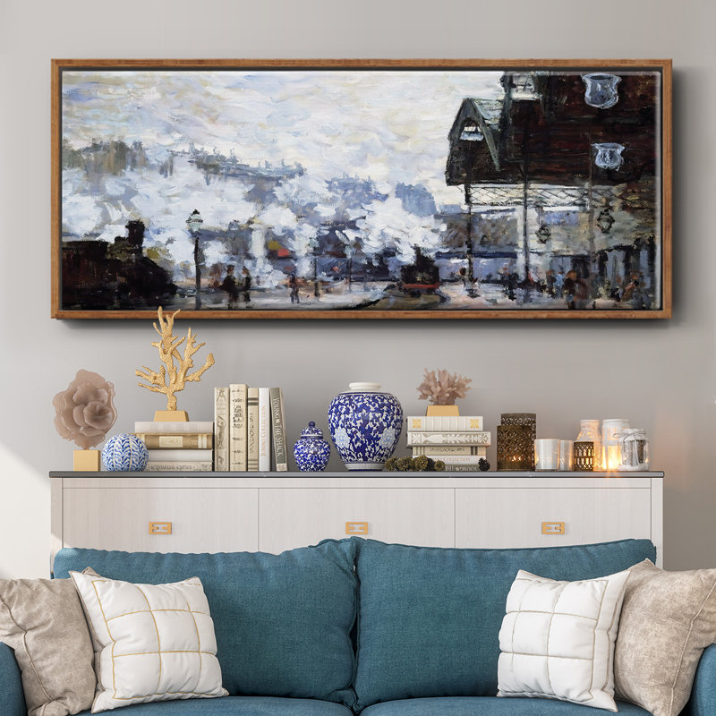 Saint encadré sur toile, Noyer, H 20 po x l 50 po x P 1,5 po