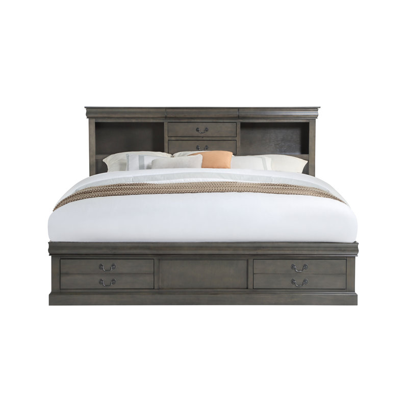 Clary Dark Grey Platform Bed
