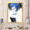 Décoration murale bleue et noire Portait Of Fashionista