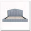 Grand lit tapissier à plancher en velours