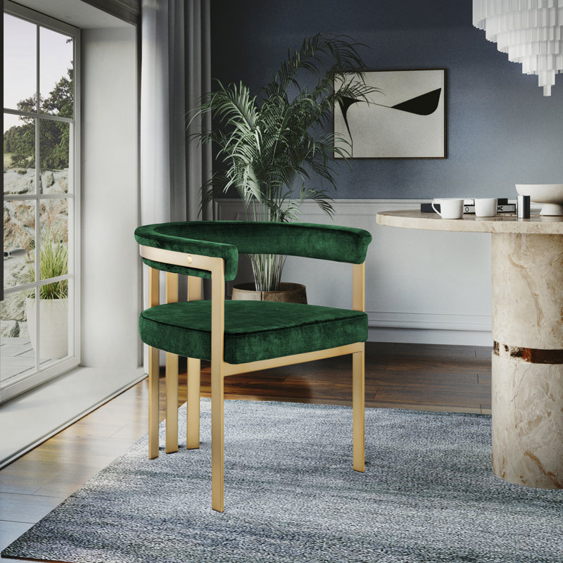 Fauteuil en velours Marcello, Velours vert