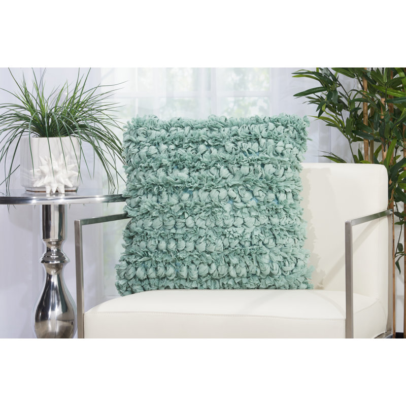 Housse de coussin carré et insert, Céladon