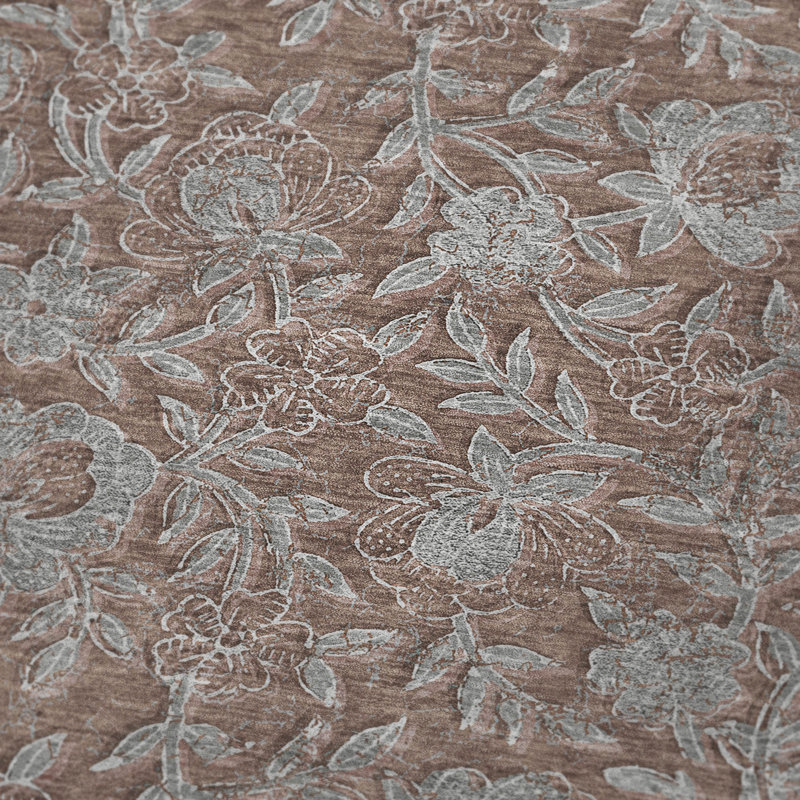 Jeté floral Sherpa ASB771 Addison, Terracotta Floral 2