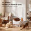 Automatic Litter Box, Open Top Self Cleaning Litter Box With App Control For Multiple Cats, Safety Sensors Protection, Odor Control