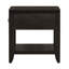 Table de bout 24 po x 20 po x 25 po avec magnifique tiroir pratique et tablette, fantaisie brune