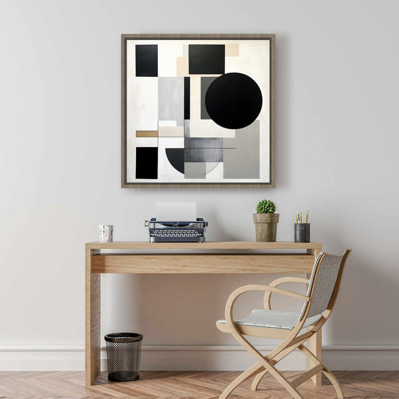 Minimalist Shapes Patterns Framed Canvas | Home Decor Art