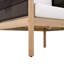 Chaises longues rembourrées, corde en bois d'acacia, ensemble de patio moderne