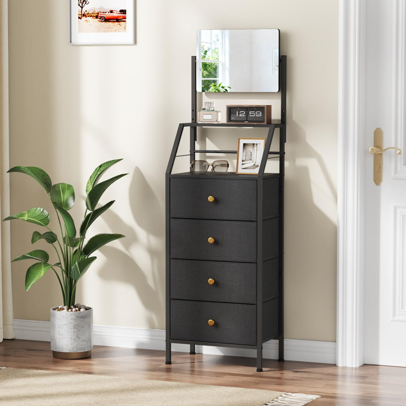 36cm W 4 - Drawer Chest of Drawers, Black