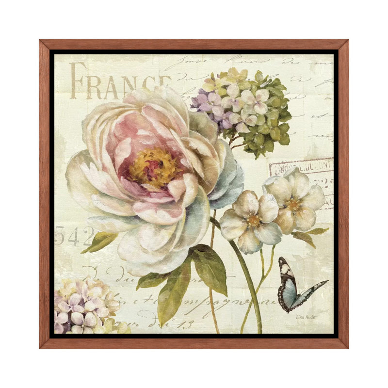 Marche de fleurs III (sans texte) de Lisa audit-impression d’art graphique, H 18 po x l 18 po x 1,5 po