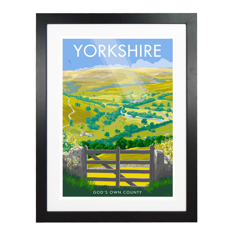 Yorkshire 2 by Stephen Millership - Print, Black, 54cm H x 44cm W x 2.2cm D