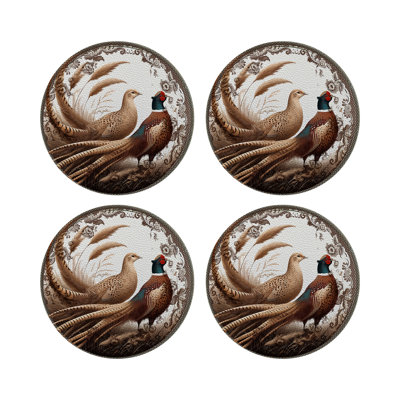 Vegan Leather Round Placemats