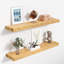 Jorgensen 2 Pieces  Pine Solid Wood Floating Shelves for Wall Decor, Kitchen, Bathroom, Workspace, 1.25in Thick-1226905285-1227379626