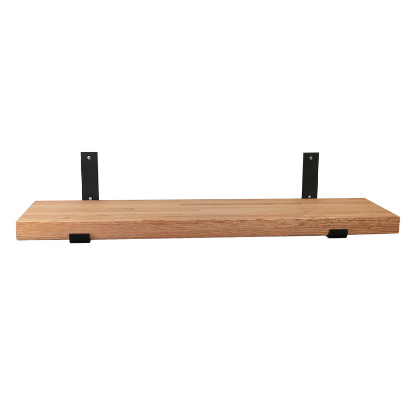 Floating Shelves, USA Grown Solid Hardwood, 1.5" H x 24" W x 7.5" D, Oak Wood