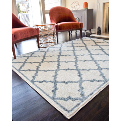 Tapis gris / blanc Bergen