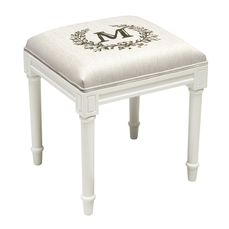 Tabouret de coiffeuse Initiale O, initiales A à Z disponibles