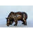 Ilmars Relaxed Rhino bronze statue -  Size: 16"L x 9"W x 8"H.