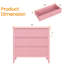 Philomena Large 3 Drawer Dresser, Wide Chest of Drawers-1697736156