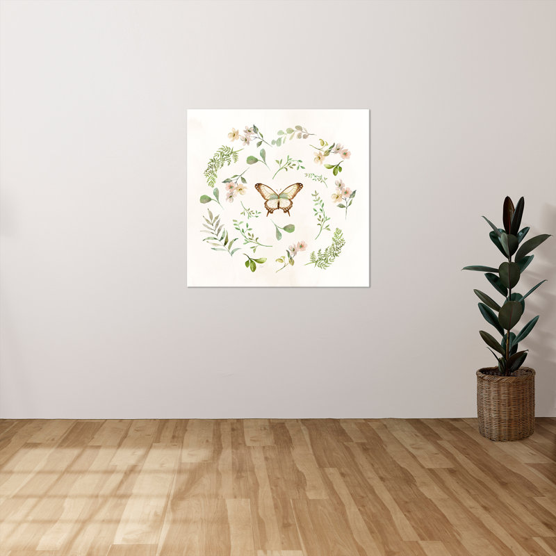 "Butterfly Enchantment II" par Nan, reproduction sur toile, H 28 po x l 28 po x P 1,5 po
