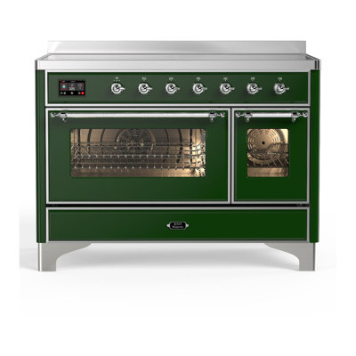 Majestic III Series 48 Inch Induction Range with 6 Induction Elements in Emerald Green (Chrome Trim)
