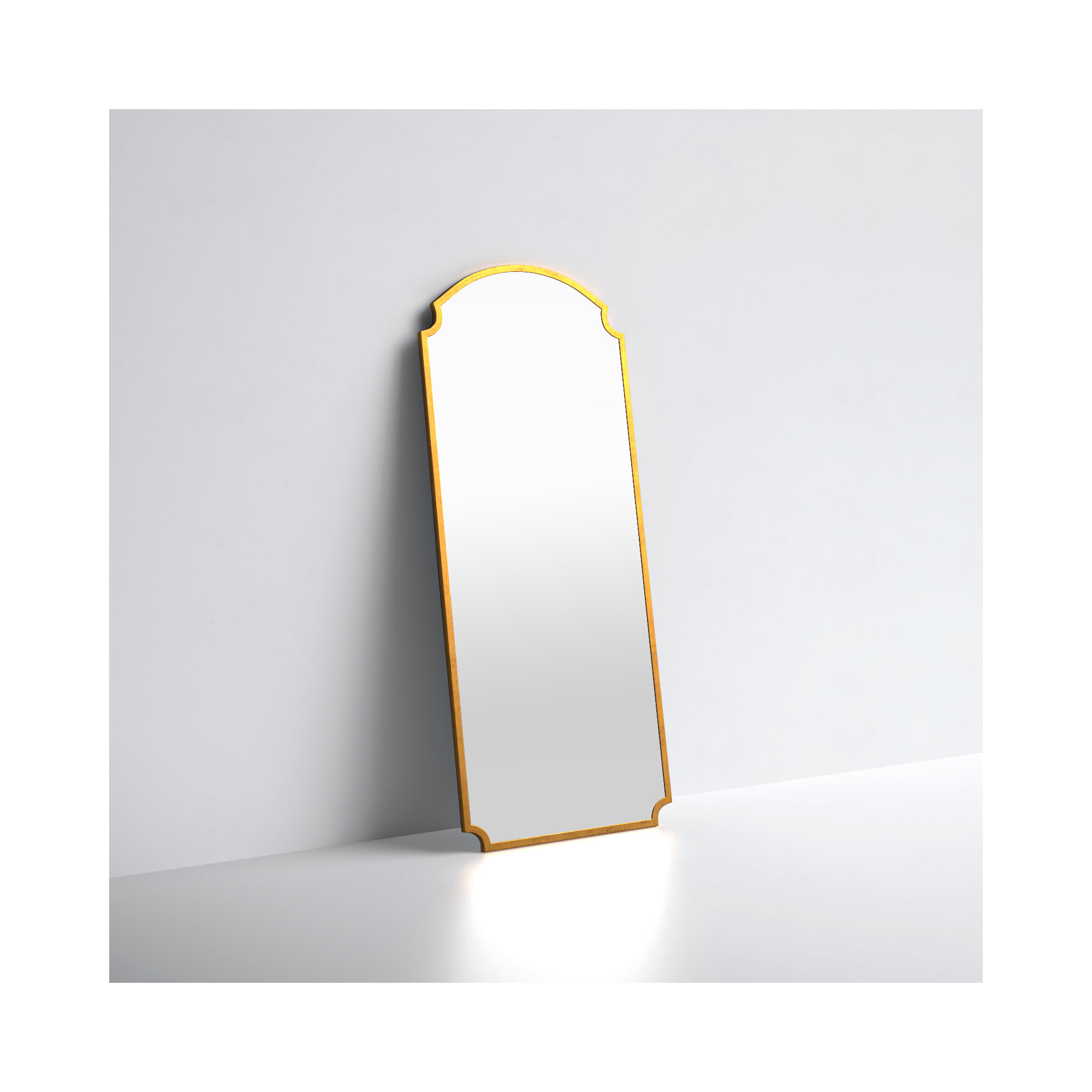 Orwell Metal Flat Mirror, Gold