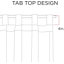 Panneau de rideau simple 50 po x 63 po Rosette-28456700-28456701
