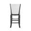 Chaises à hauteur de comptoir de style contemporain - Dossier rembourré gris avec cadre noir et rembourrage 2 pièces-1616516483