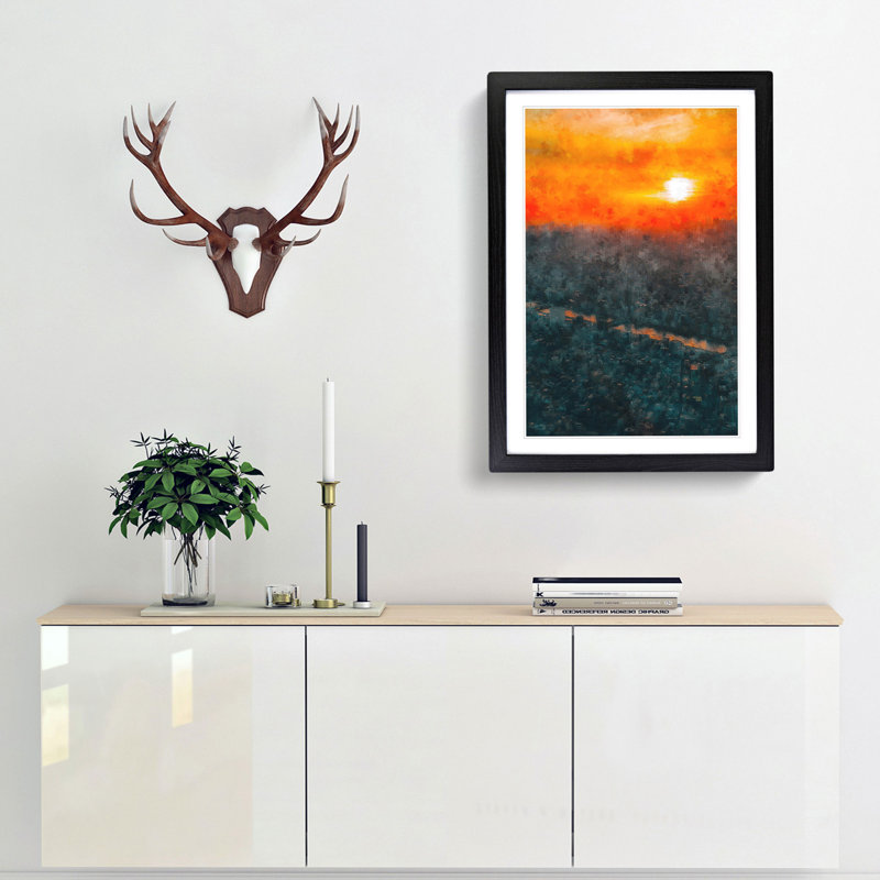 Sunset over Tokyo - Framed Print, Black Framed, 45cm H x 33cm W x 2cm D
