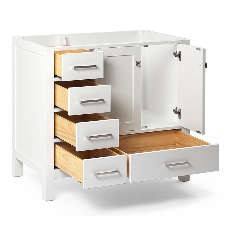 Base de meuble-lavabo simple Panchuri 36, Blanc