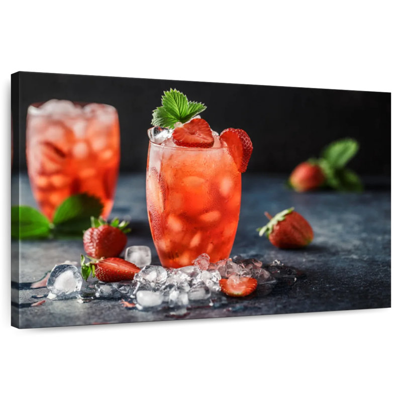 Yarlin Strawberry Cocktails, 34" H x 51" W