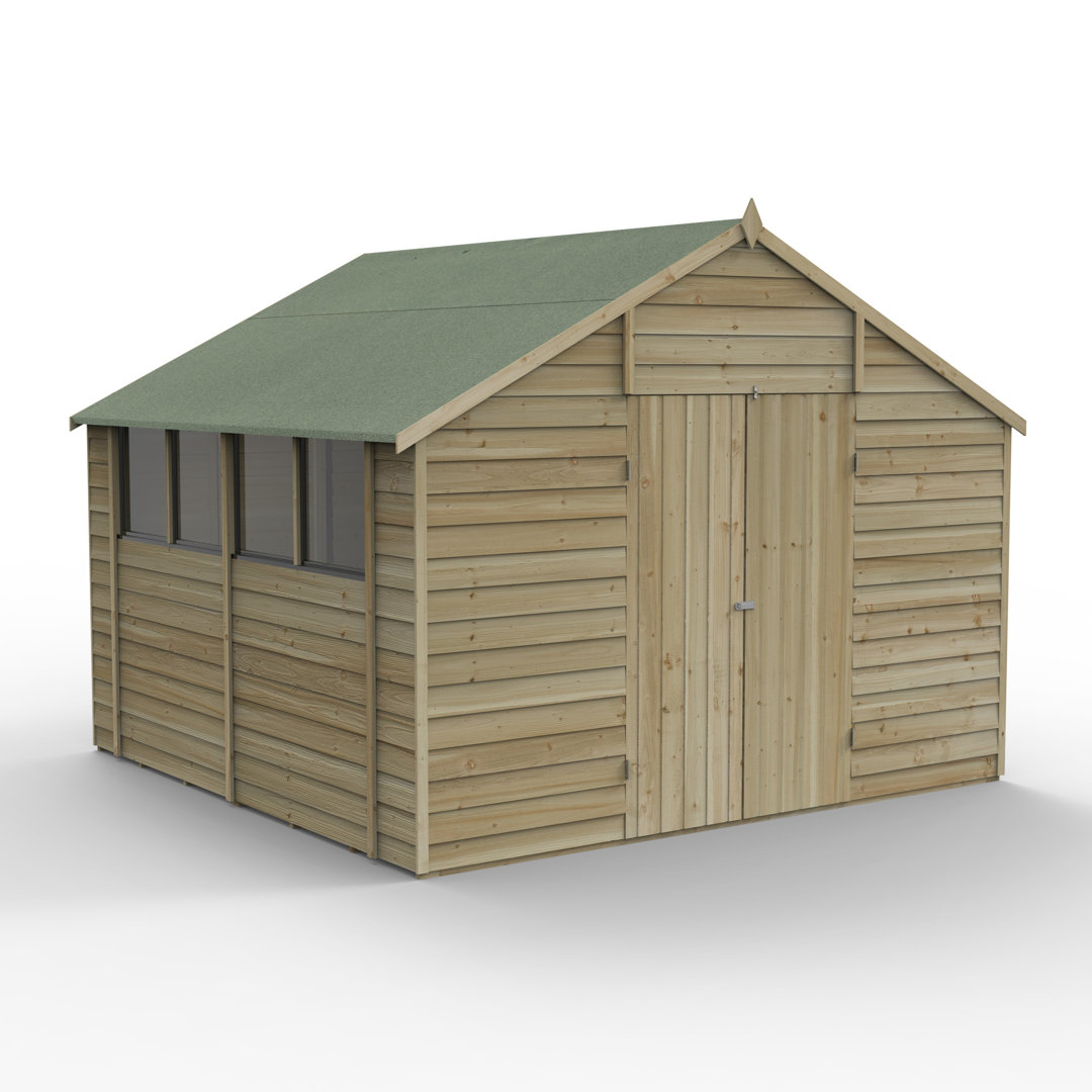 10 ft. W x 10 ft. D Solid Wood Garden Shed