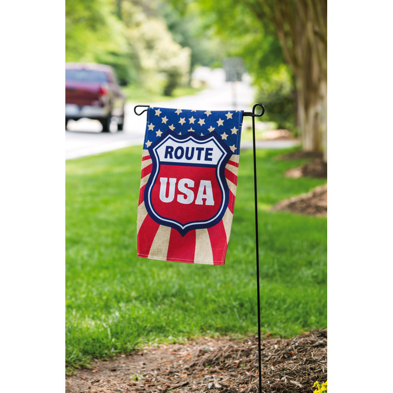 Drapeau de jardin route usa