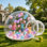 Dôme gonflable de 10 pieds pour enfants et adultes, tente de bulles en PVC transparent avec ventilateur et pompe pour les fêtes dans la cour, les anniversaires, les mariages et les événements