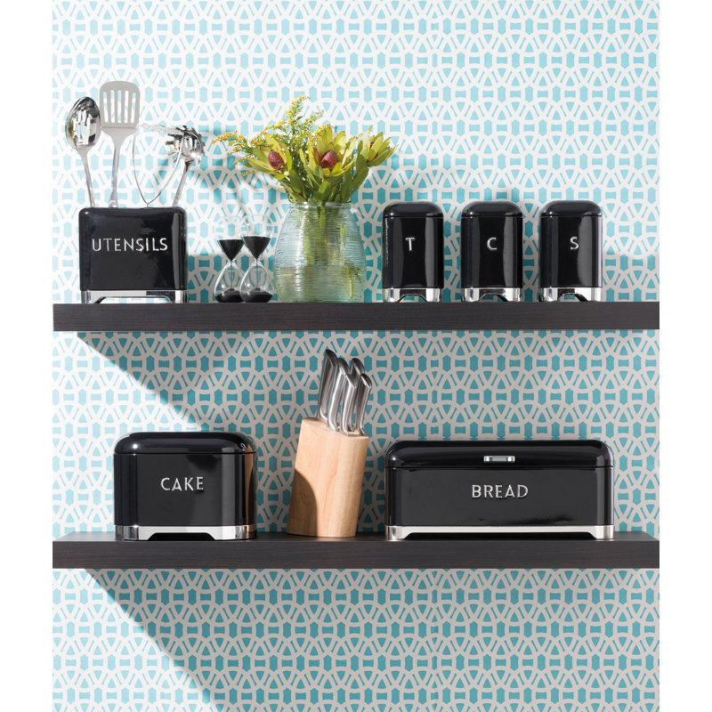 Lovello Tea Caddy, Black/Silver